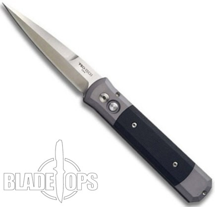 ProTech Godfather Auto Knife, Satin Plain Blade, G-10 Inlay, PT900