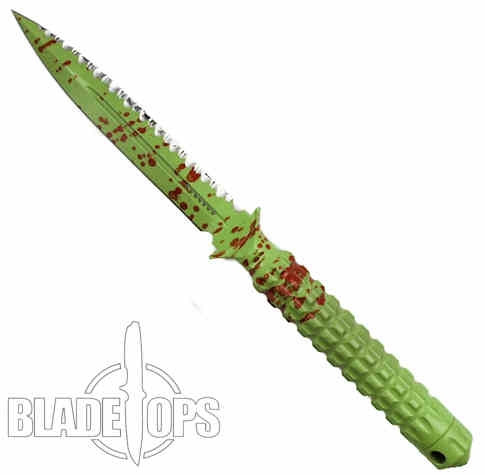 Microtech Zombie ADO Fixed Blade Knife,Plain/Serrated Blade