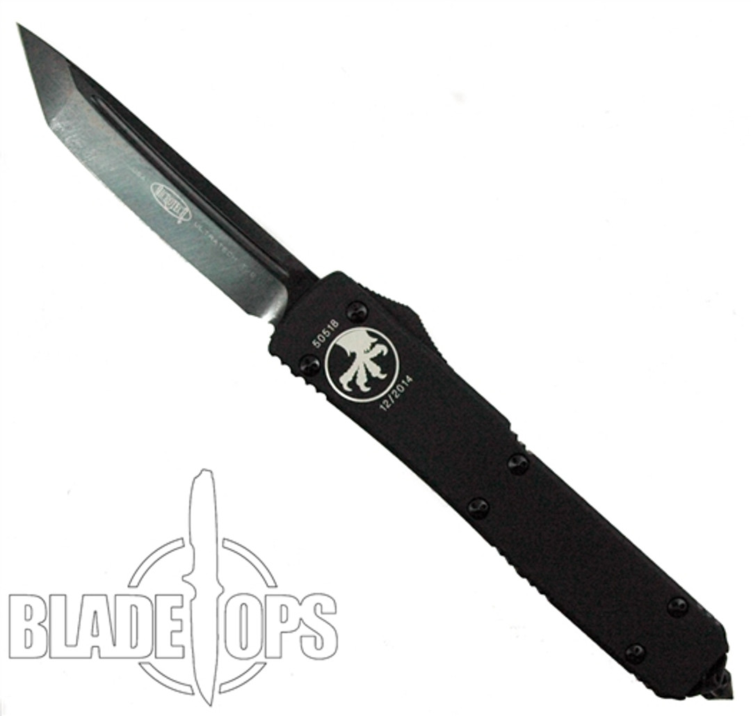 Microtech Tactical Ultratech OTF Knife, Black Tanto S/E Blade, MT123-1T