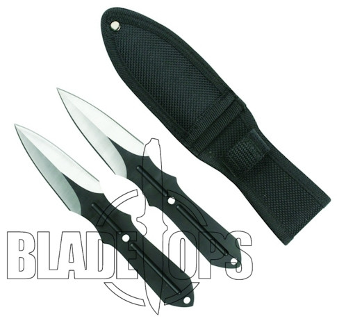 Dauntless Two Tone, Double Edged Throwing Knives, 2 Pack