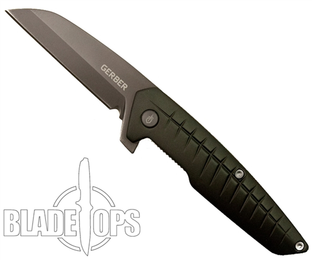 Gerber Razorfish Flipper Knife, Grey Wharncliffe Plain Edge Blade