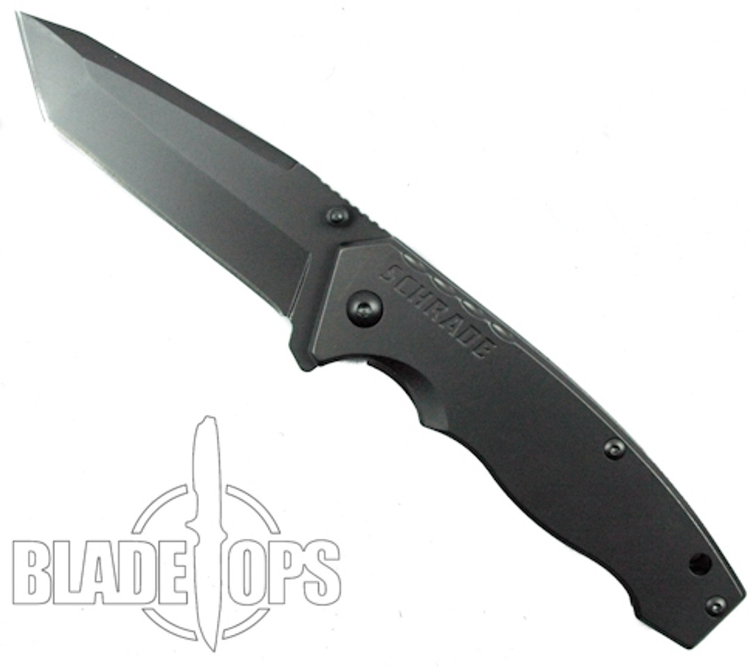 Schrade SCH306T FrameLock Folding Knife, Plain Tanto Blade