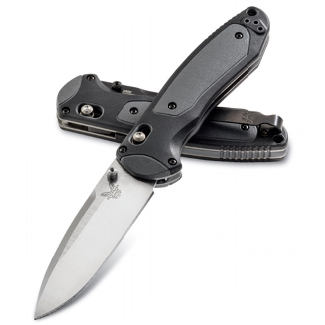 Benchmade 590BK Boost Spring Assist Knife, CPM-S30V Black Blade REAR VIEW
