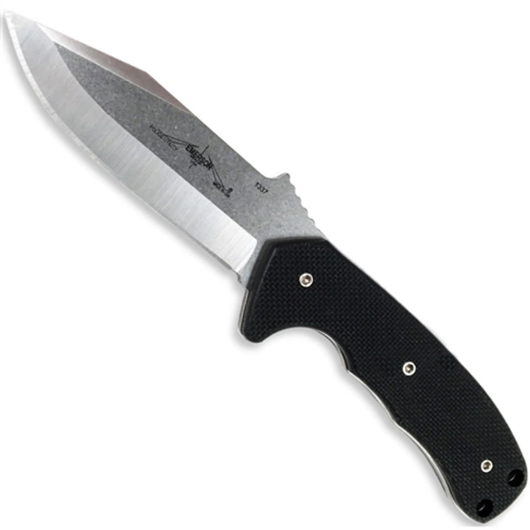 Emerson Knives PUKSF Police Utility Fixed Blade Knife, 154CM Satin Blade