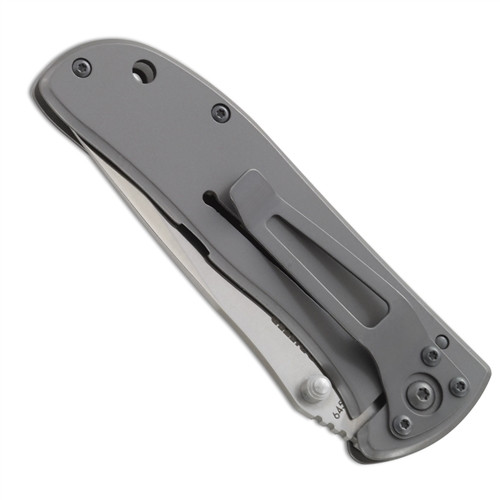 CRKT 6461S Large Stainless Drifter FrameLock Knife, Combo Edge