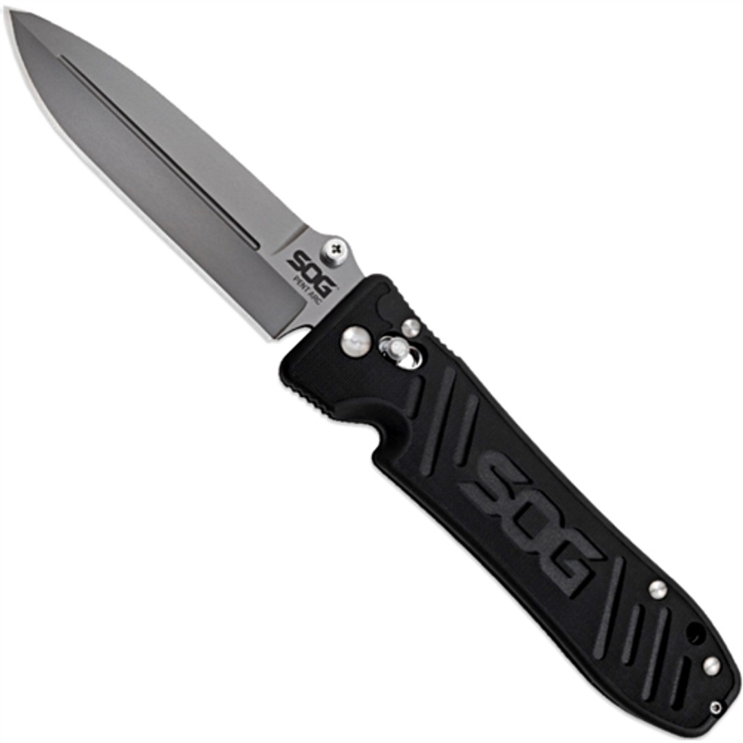 SOG PE-15 Pent Arc Folder Knife, VG-10 Bead Blast Blade