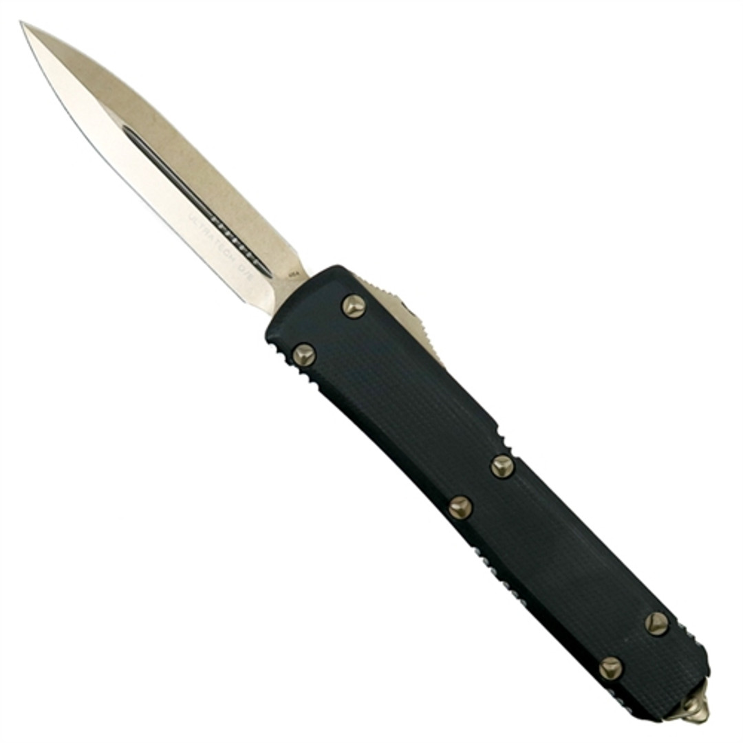 Microtech 122-13GTBK Ultratech G-10/Aluminum D/E OTF Auto Knife, Bronze Blade