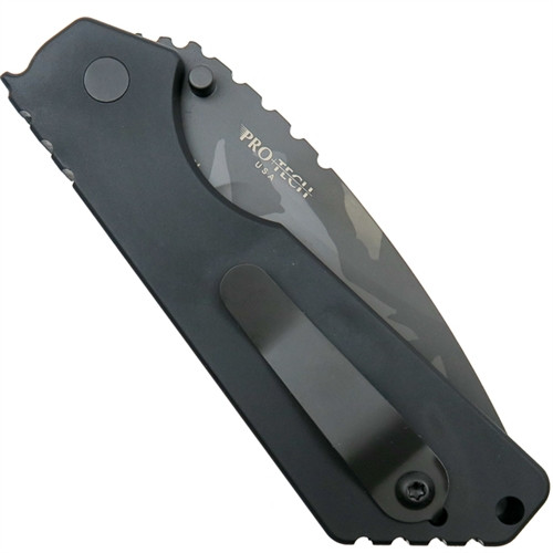 Pro-Tech 2407-SS Strider SnG Auto Knife, 154CM Shark Skin Black Blade