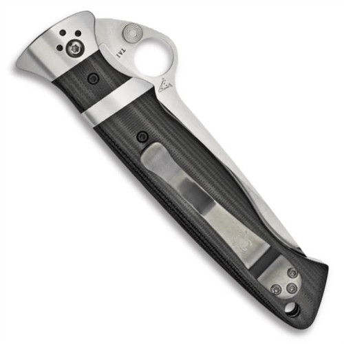 Spyderco Valloton Sub Hilt Dual Action Auto Knife, Plain Edge