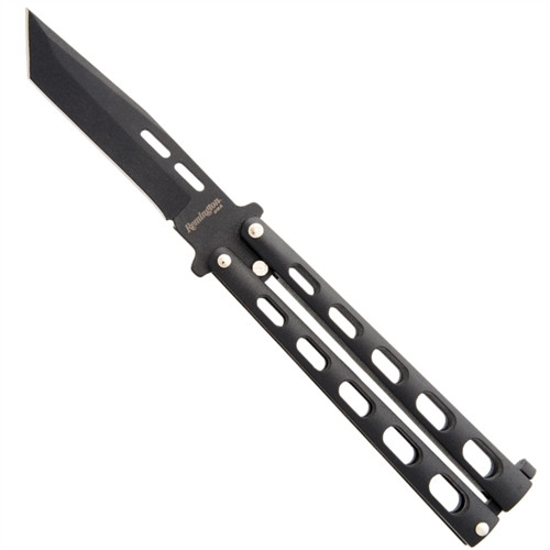 Remington Black Tanto Butterfly Knife, Black Blade