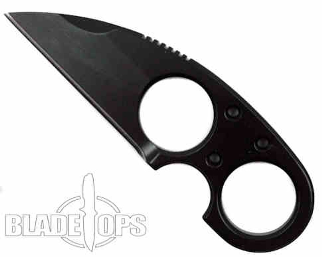 Brous Blades Silent Soldier V1 Neck Knife, Black Finish