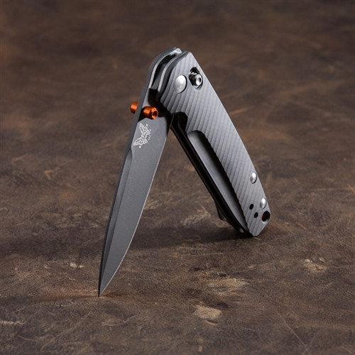 Benchmade Limited 485GRY-1801 Smoked Grey Valet Titanium Folder Knife, M390 Smoked Grey Blade