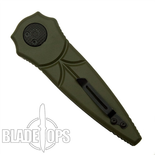 Paragon Exclusive OD Green Warlock Flip G Knife, Paleo Grind Dagger Blade