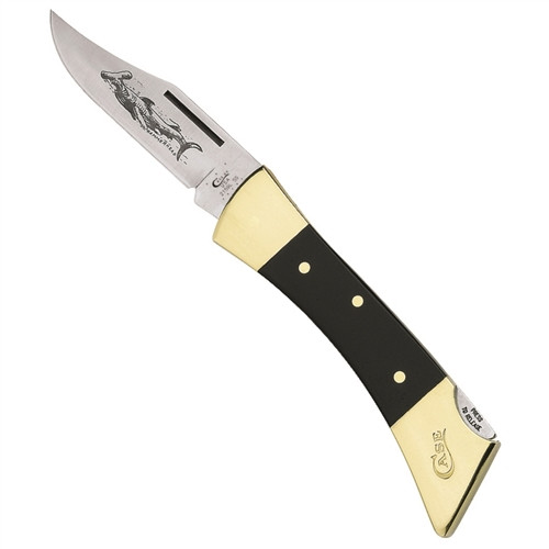 Case Hammerhead Lockback Knife, Plain Blade, Leather Sheath