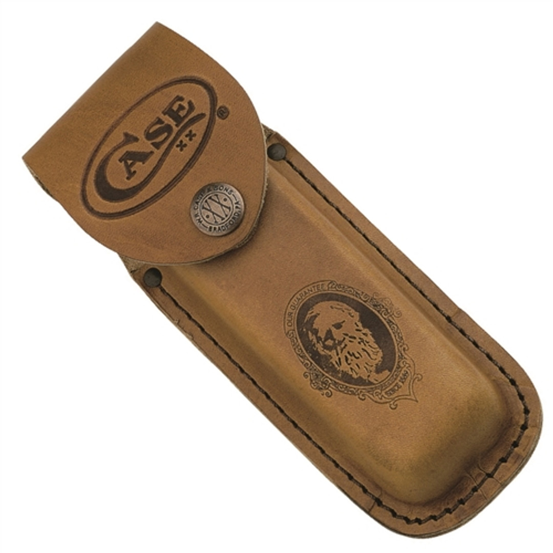Case Hammerhead Lockback Knife, Plain Blade, Leather Sheath