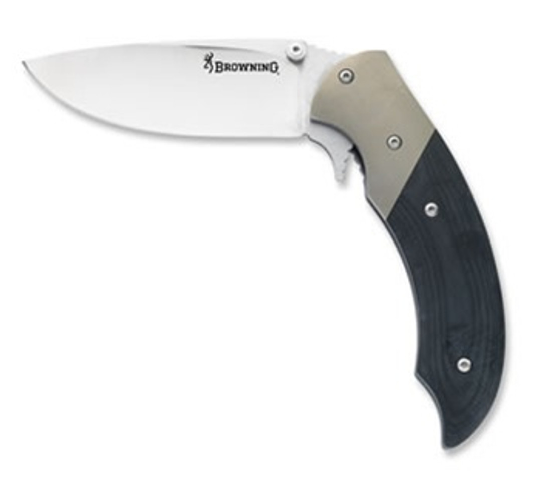 Browning Tactical Hunter Folder Knife, Black G10 Handle, 504