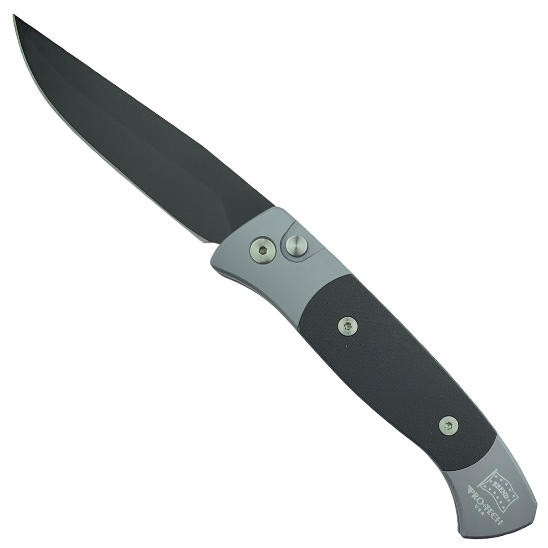 Pro-Tech Brend 2 Auto, DLC Black Plain Blade, G10 Inlay, PT1202