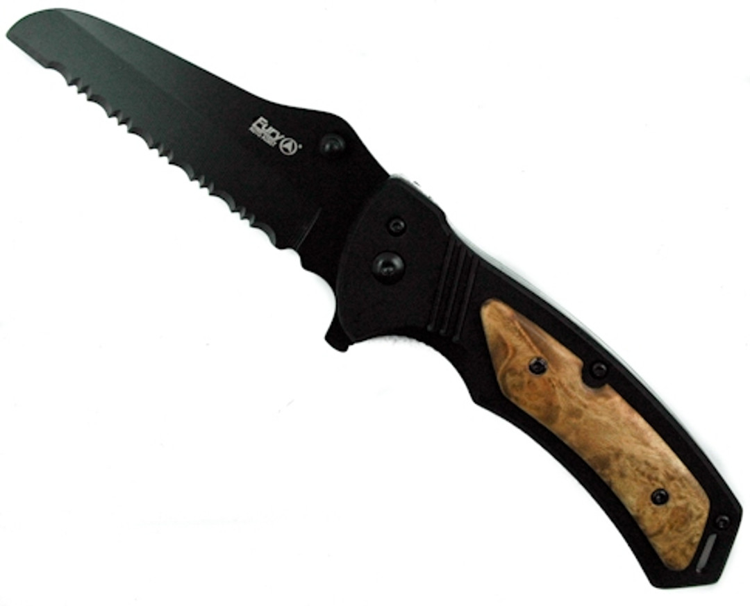 Fury Velocity II Assist Knife, Black Combo Blade