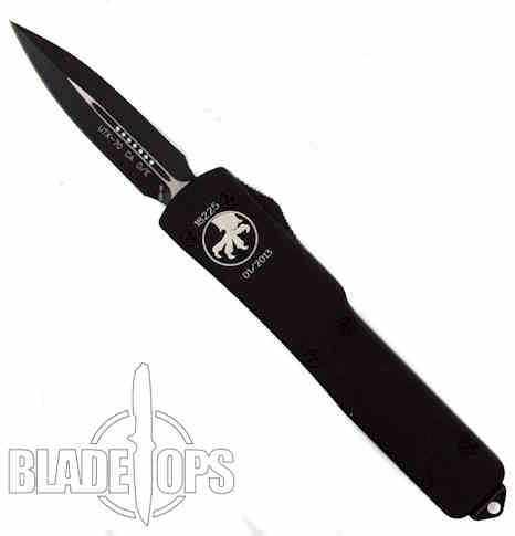Microtech CA Legal UTX70 OTF Knife, DLC Dagger Blade