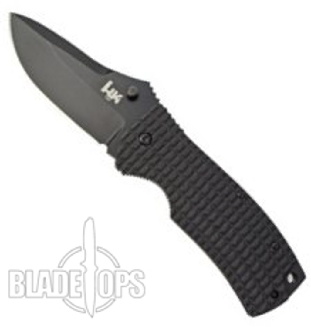 Benchmade H&K 14201BT Conspiracy Manual Folder Knife, Black Clip Point Blade