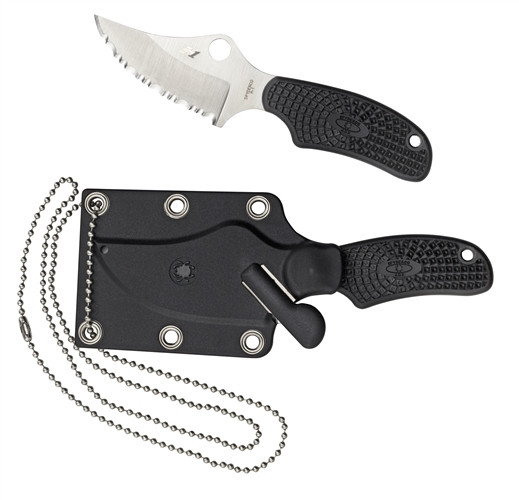Spick & Span エアリーティアードSK Spyderco FB35SBK ARK Salt Fixed Blade Knife, H-1 Satin SpyderEdge