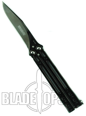 Bradley Kimura VII Butterfly Knife, Limited Edition Polished Black, Clip Point, BC5500-VIIBLK