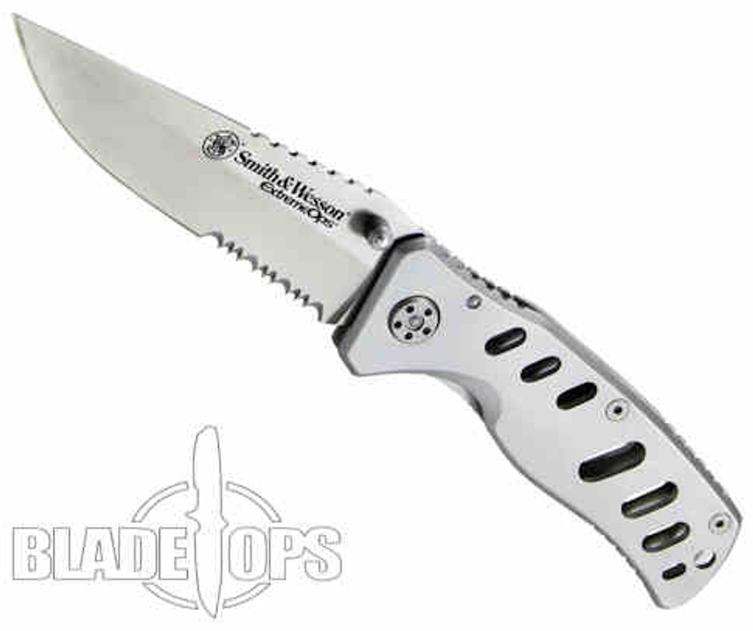 Smith & Wesson CK11HS Extreme Ops Frame Lock Knife, Combo Edge