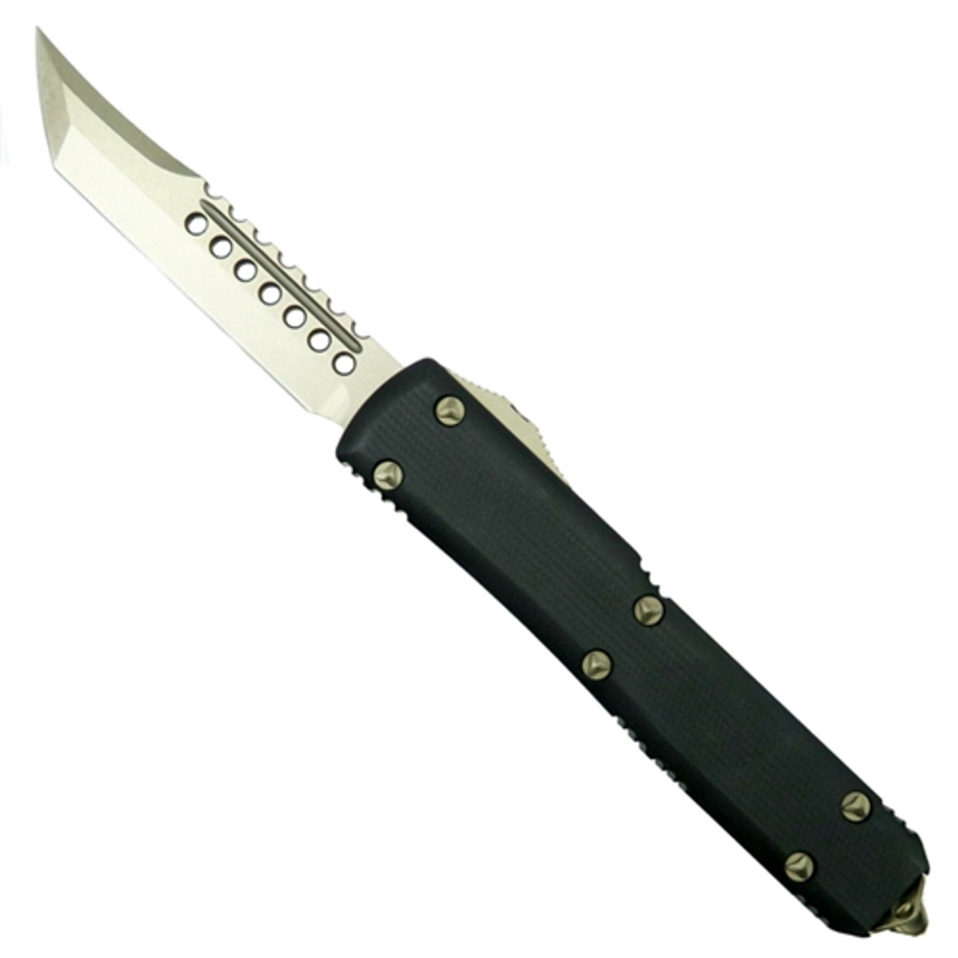 Microtech 119-13GTBK Ultratech G-10/Aluminum Hellhound Tanto OTF Auto Knife, Bronze Blade