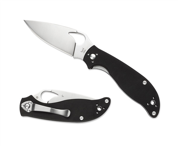 Spyderco Byrd BY08GP2 Raven 2 Folder Knife, CTS-BD1 Satin Blade