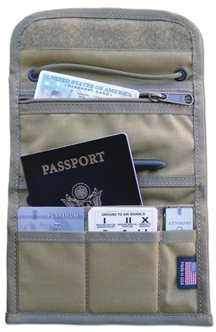 ESEE Izula Gear Passport Case with Bullet Pen, Tan