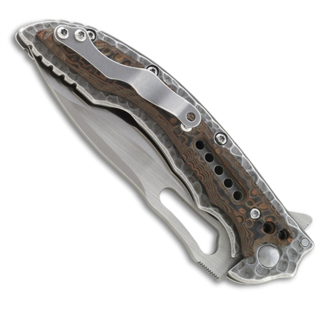 CRKT Ikoma Small Fossil Flipper Knife, Razor Edge