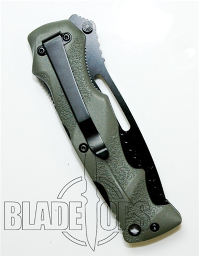 Smith & Wesson Black Ops Spring Assist Knife, Green, P/S, SWBLOP2GS