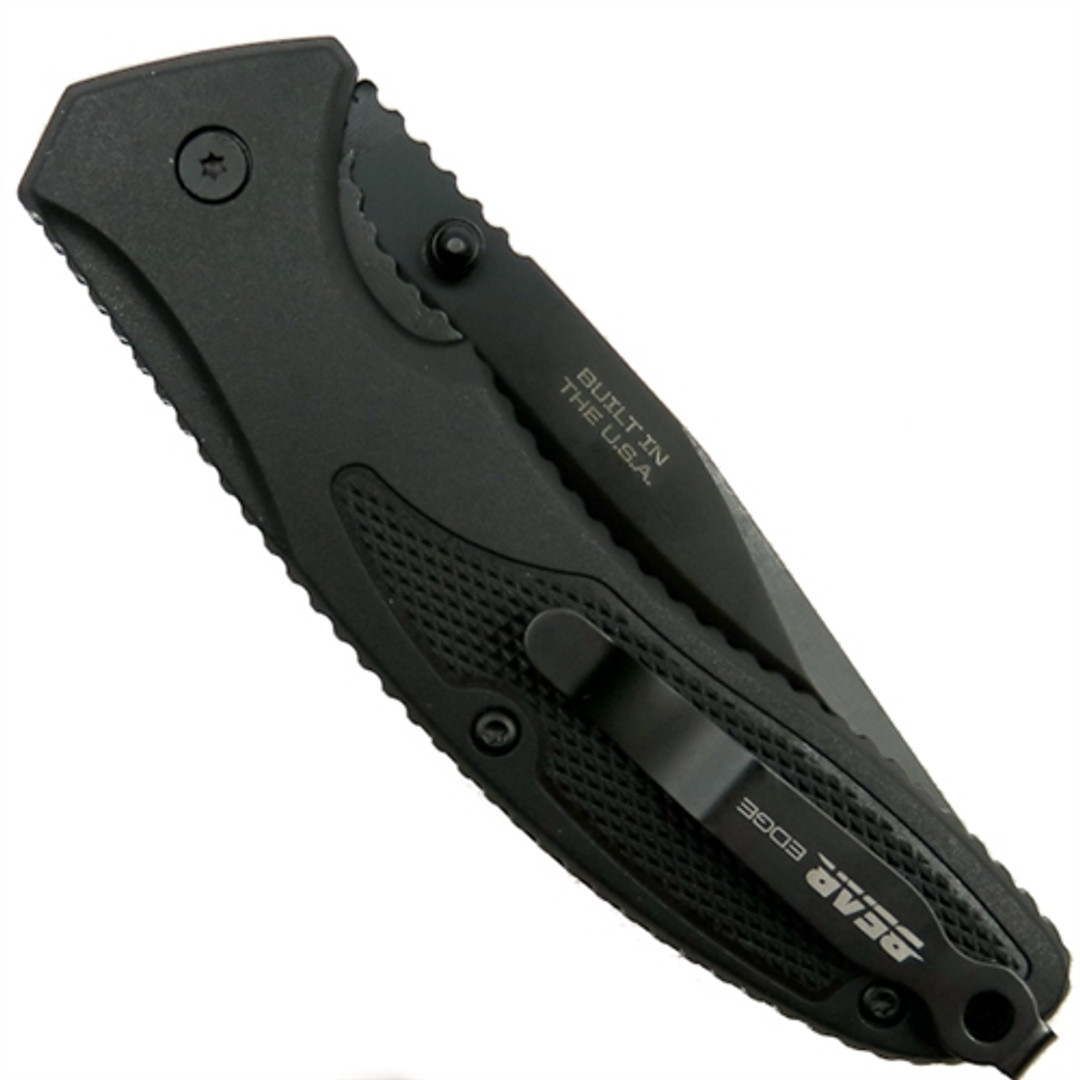 Bear Edge 61106 Sideliner Zytel Spring Assist Knife, Black Blade