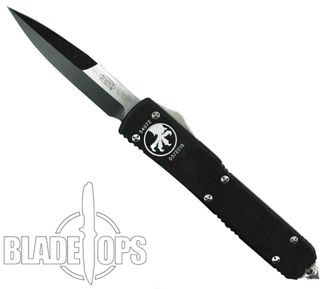 Microtech Ultratech OTF Double Action Knife, Bayonet Grind, Two Tone Blade, 120-1