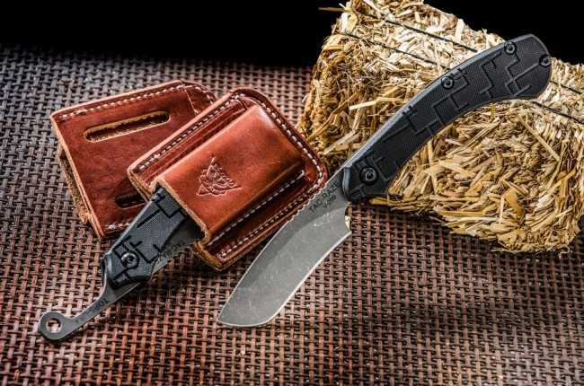 TOPS TRAZ-01 Tac-Raze Friction Folder Knife, 1095 Carbon Stonewash Blade