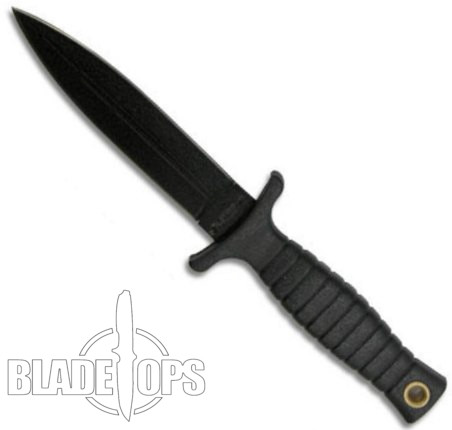 Fury Boot Knife, 7", Black Tactical