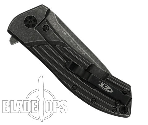 Zero Tolerance Rexford BlackWash 0801BW Flipper Knife, Titanium