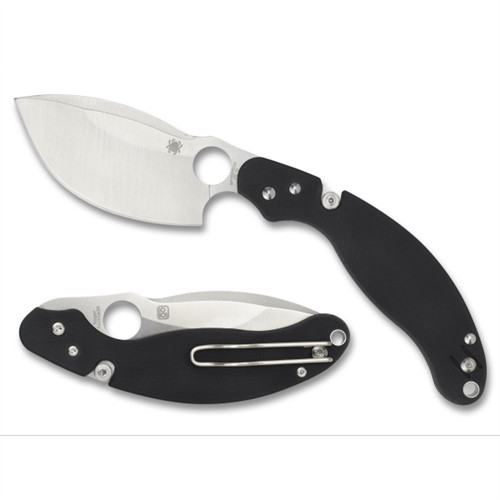 Spyderco C231GP Parata Folder Knife, VG-10 Satin Blade REAR VIEW