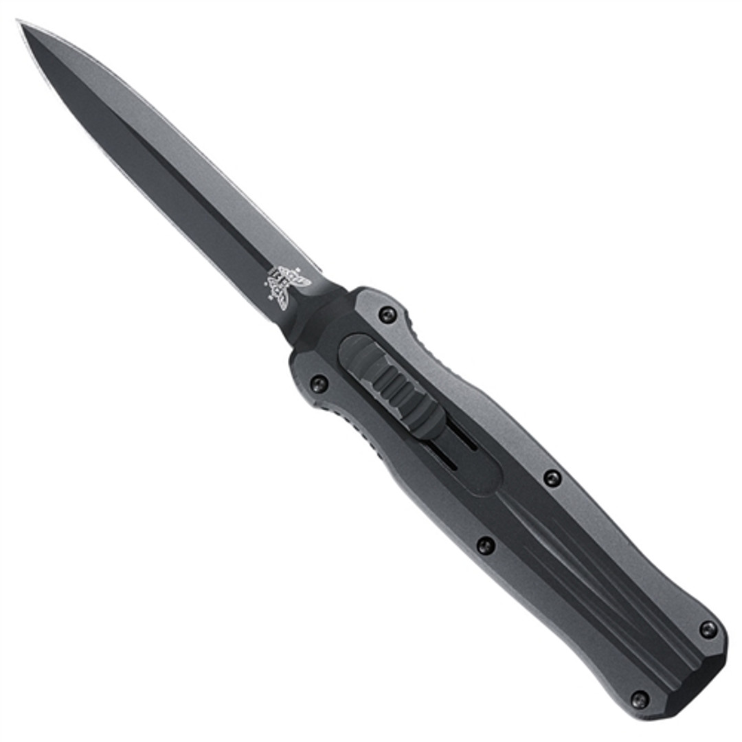 Benchmade 3320BK Pagan D/E OTF Auto Knife, 154CM Black Blade