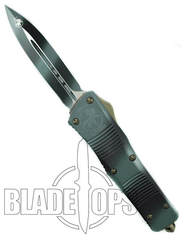 Microtech Combat Troodon OTF Knife, Urban Camo Finish,  Double Plain Edge Blade, MT142-1UC