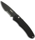 Bradley Cutlery Alias I, Large Auto, Black Part Serrated Blade, BCC17900SBK