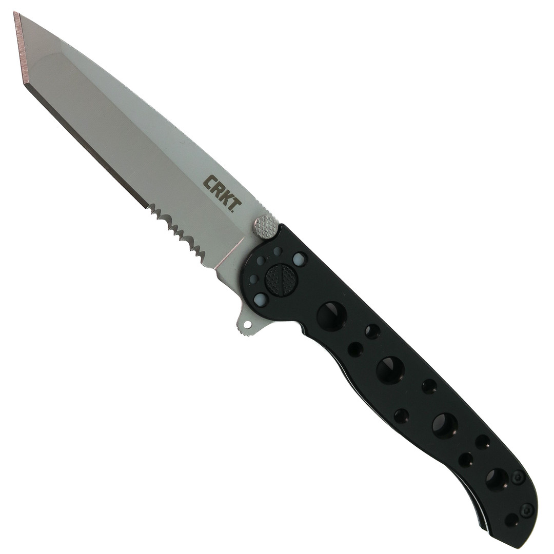 CRKT M16-10S Carson Framelock Folder Knife, BeadBlast Tanto Combo Blade