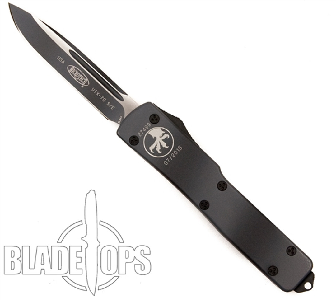 Microtech Urban Camo UTX70 OTF Knife, Plain Single Edge