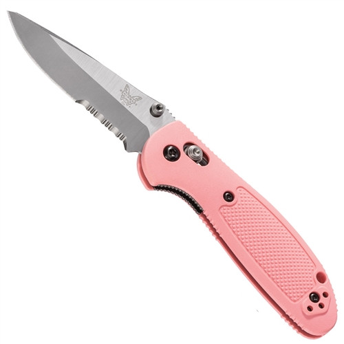 Benchmade 556S-PNK Pink Mini Griptilian Folder Knife, 154CM Satin