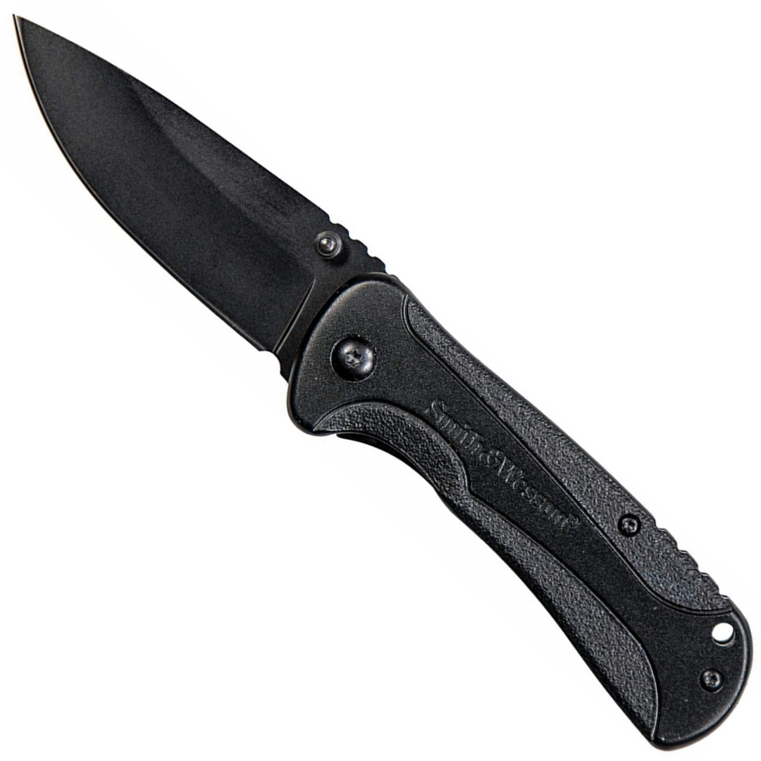 Smith & Wesson Textured Spring Assist Knife, Black Blade