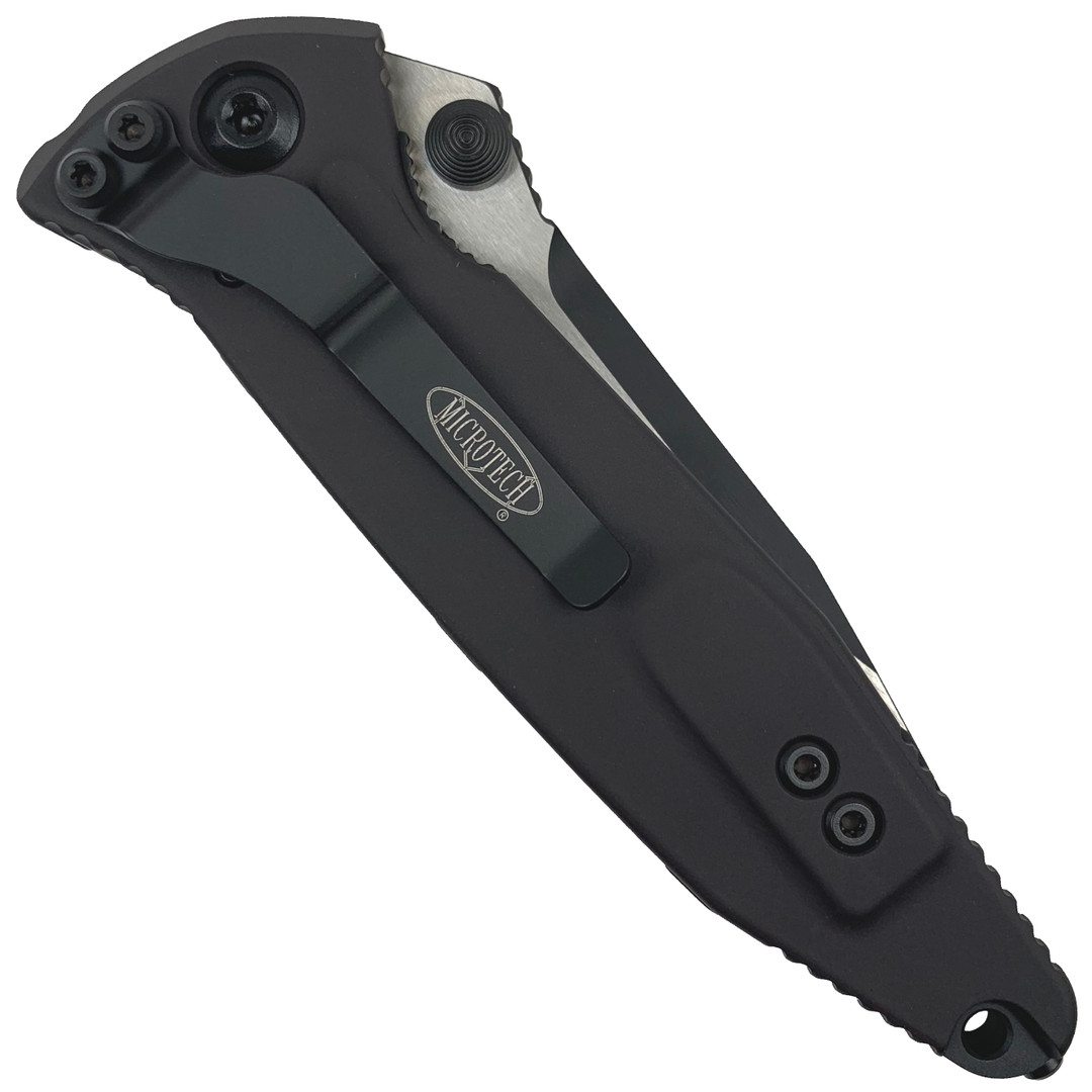 Microtech 160-1T Tactical Socom Elite S/E Folder Knife, Black Blade REAR VIEW