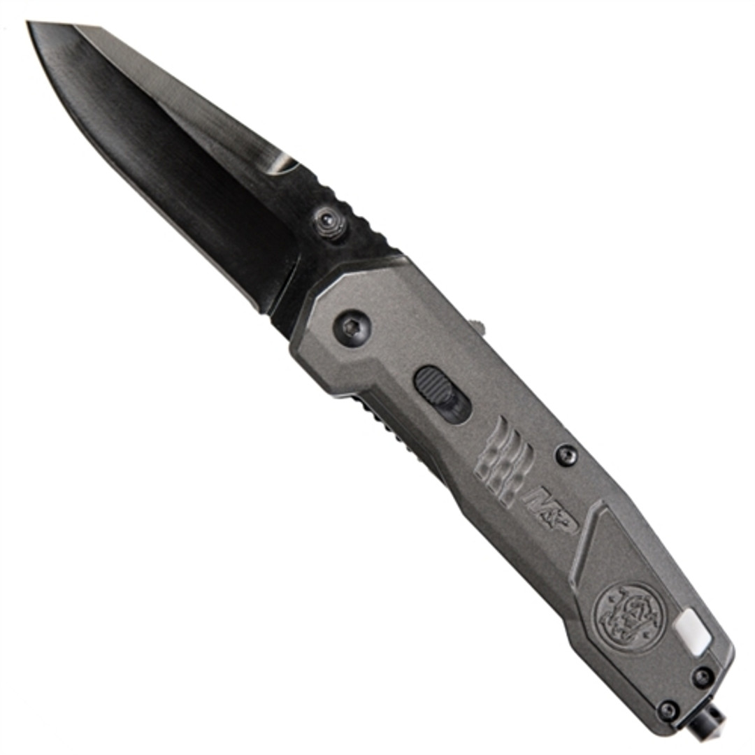 Smith & Wesson M&P Dark Grey M2.0 Dual Action Spring Assist/Folder Knife, Black Blade