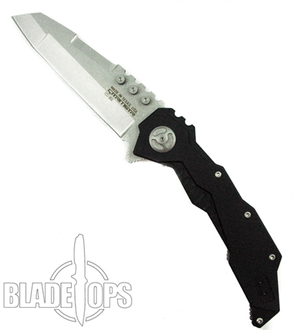 Quartermaster Knives Hannibal QTR4-FLT FrameLock Knife, Stonewash