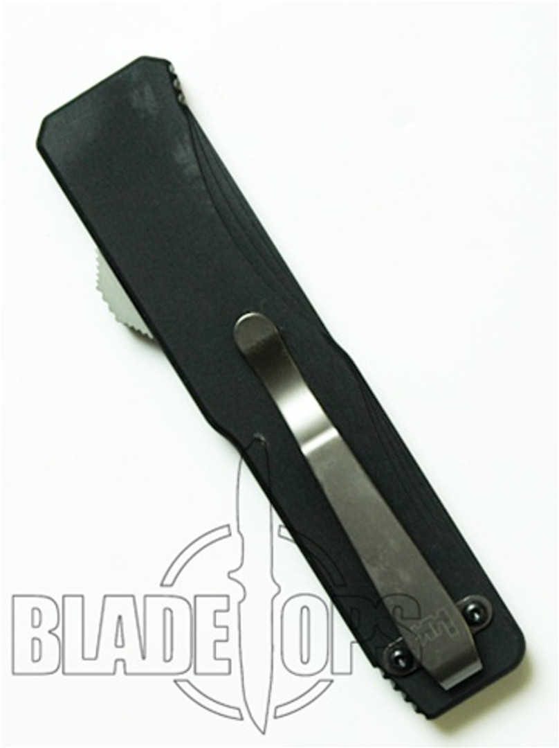 Benchmade H&K Tumult OTF Knife, Tactical Black, Part Serrated Edge, 14800SBK