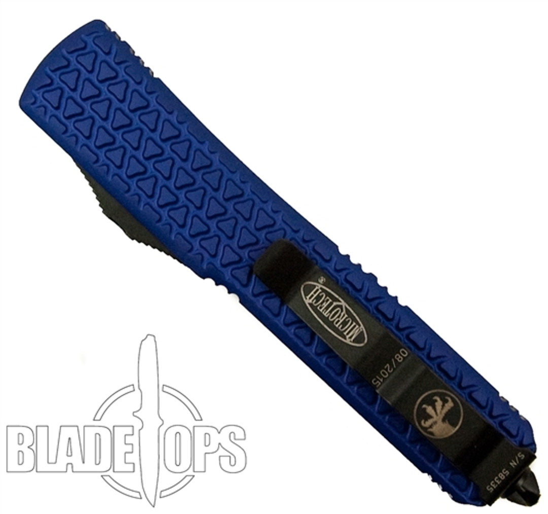 Microtech Purple Tri-Grip Ultratech OTF Knife, Black Tanto Blade
